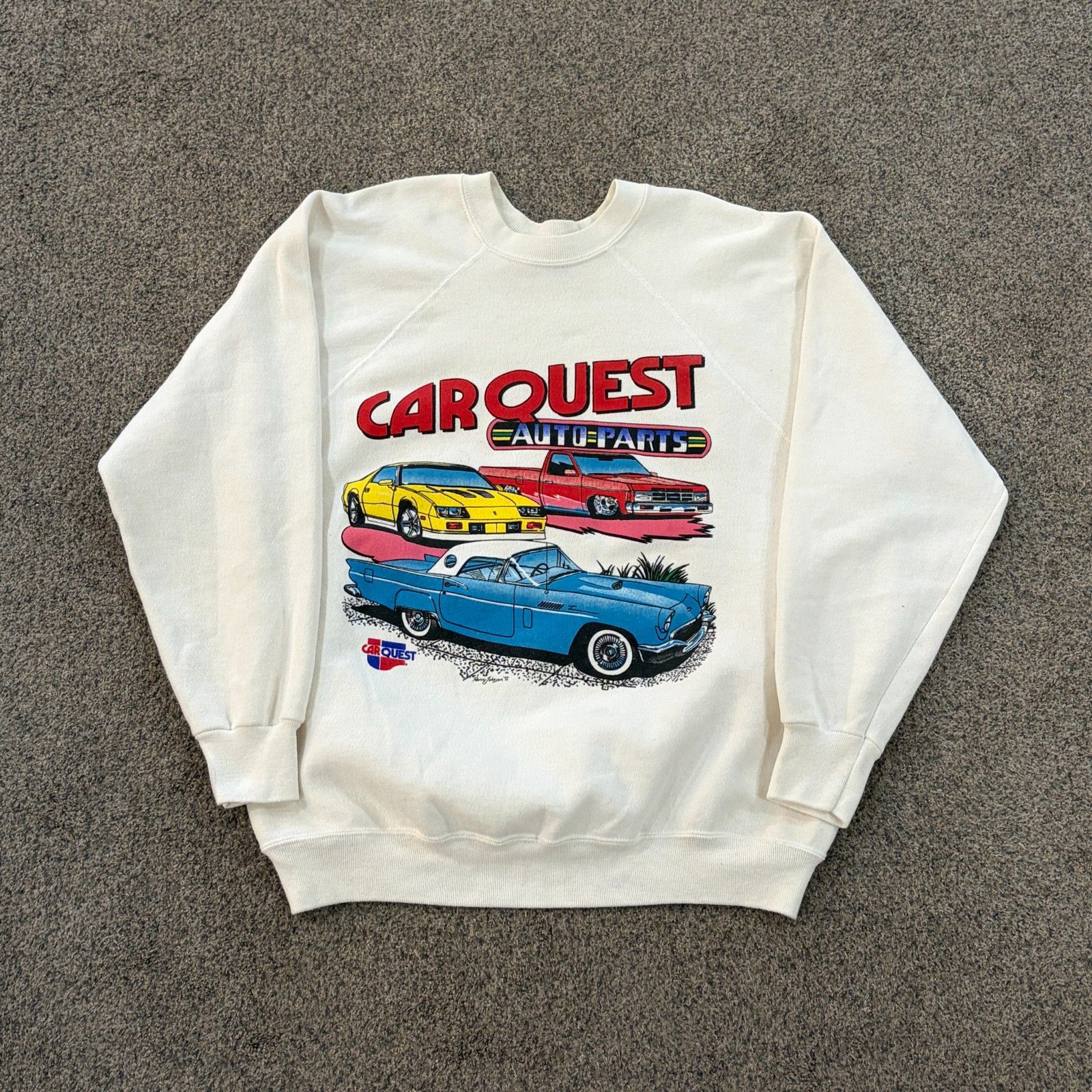 Rare Vintage 80s Carquest Auto Parts Promotional Promo Sweatshirt Mens Size L